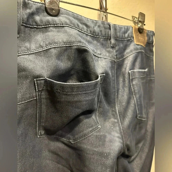 Escada navy with silvery details straight jeans size 38 - Picture 7 of 15